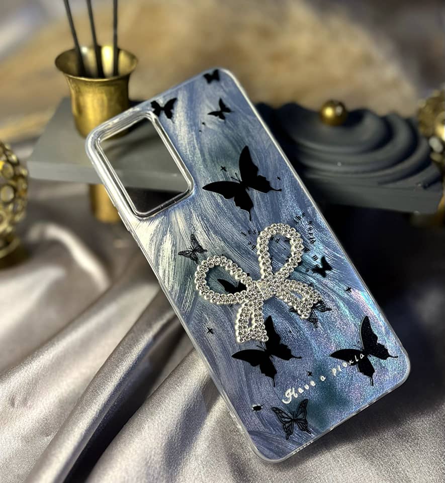 قاب موبایل ماربل پروانه نگین a35