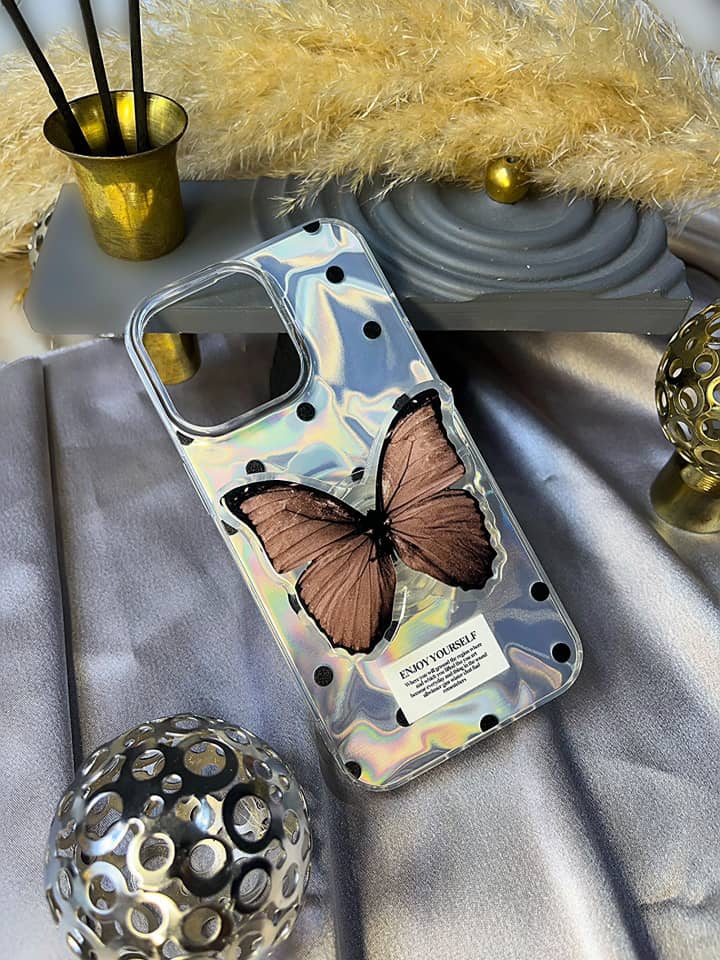 قاب موبایل پاپ سوکت دفرمه قهوه ای iphone 11pro