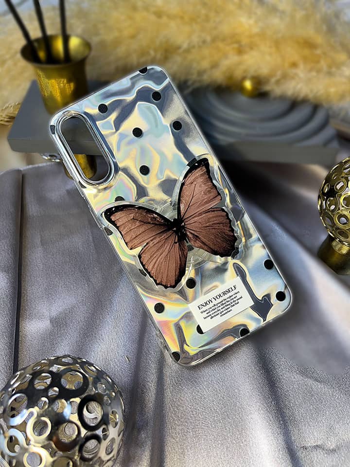 قاب موبایل پاپ سوکت دفرمه قهوه ای a50 / a50s/a30s