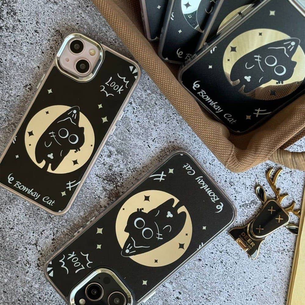 قاب موبایل فانتزی آینه ای بلک کت a24