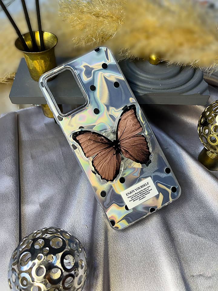 قاب موبایل پاپ سوکت دفرمه قهوه ای a54