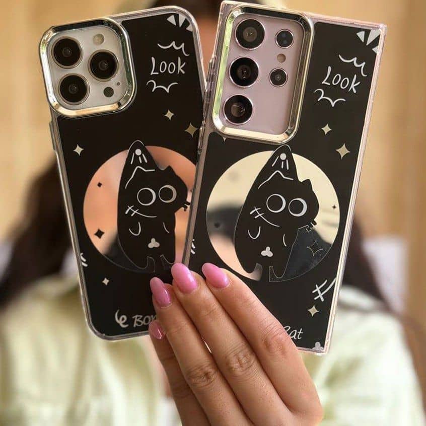 قاب موبایل فانتزی آینه ای بلک کت a54