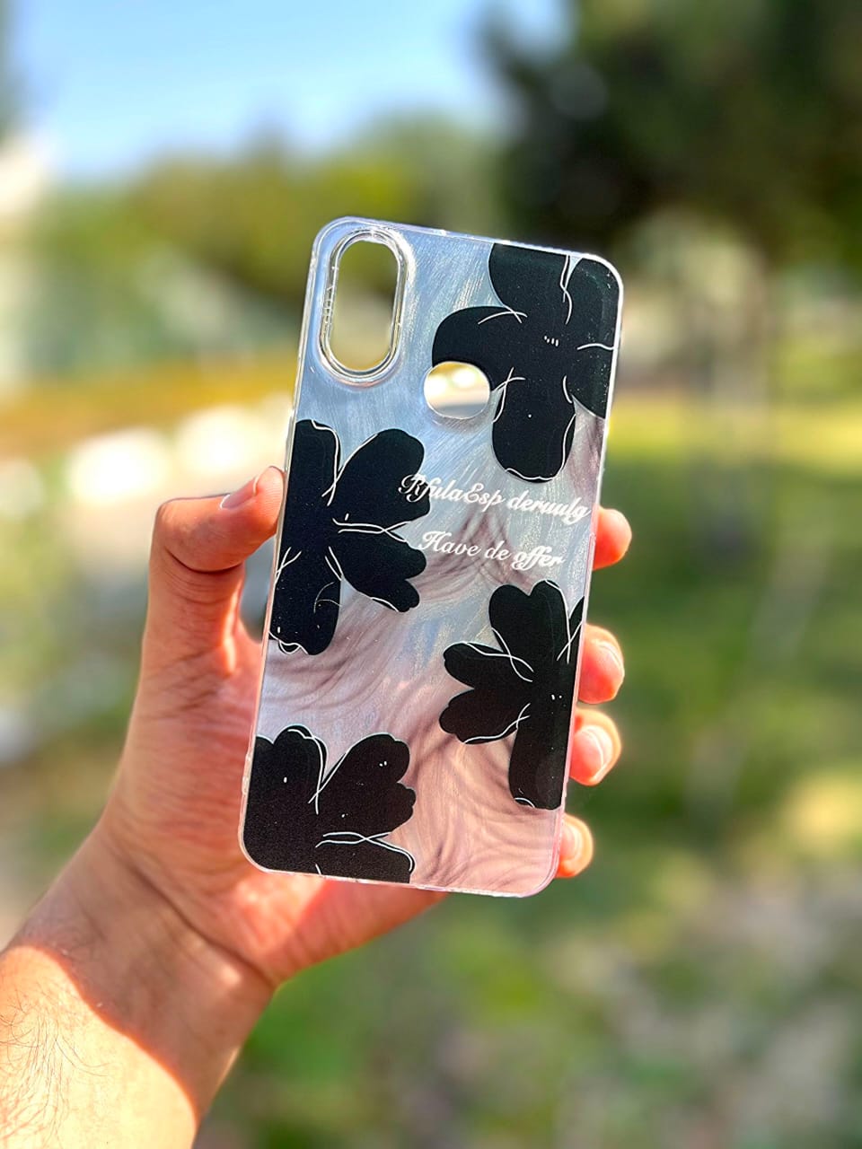 قاب موبایل ماربل گل برگ a24