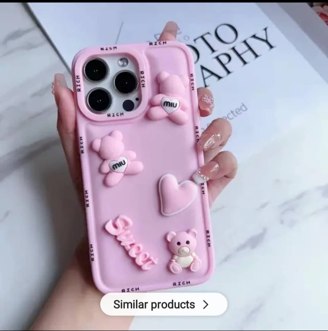 قاب موبایل فانتزی عروسکی پافری a24