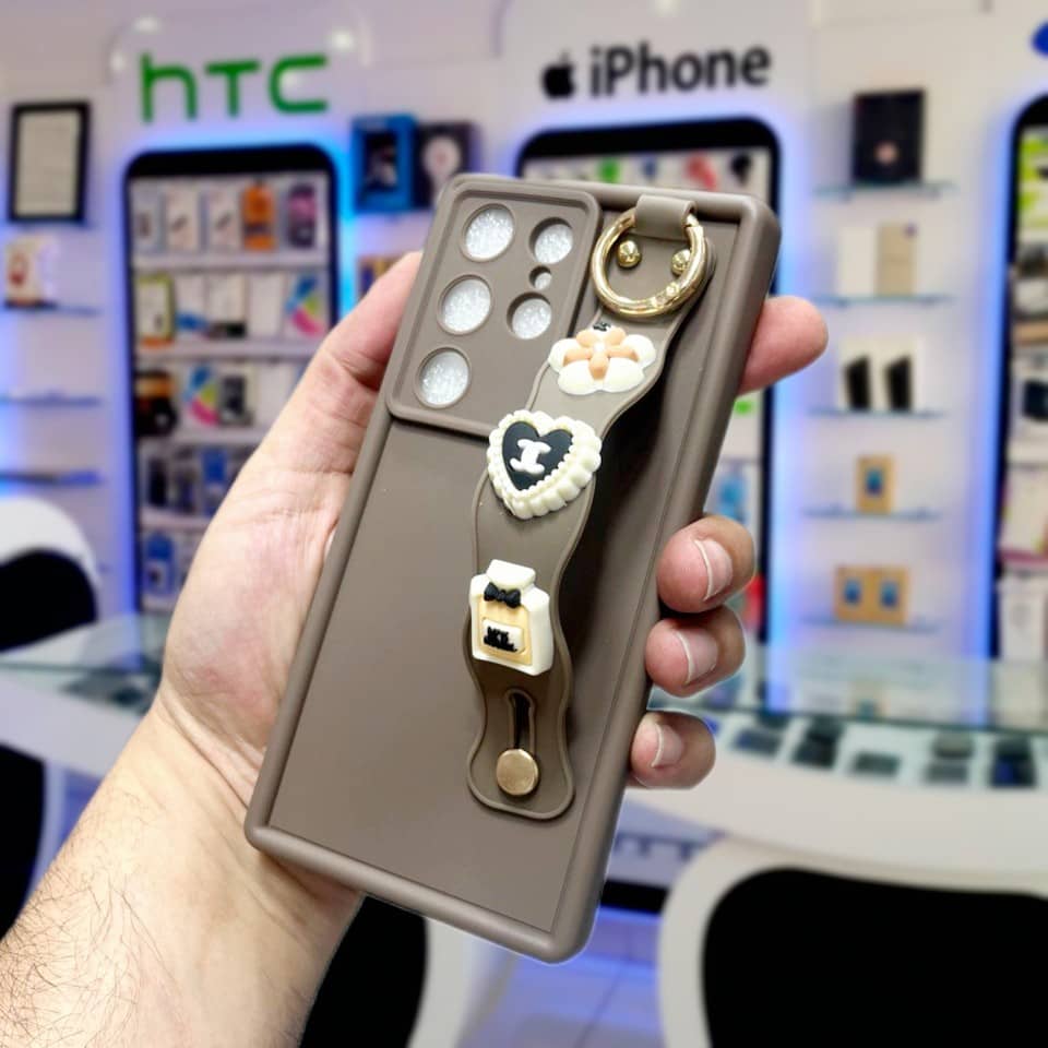 قاب موبایل فانتزی سولید بنددار عروسکی a24