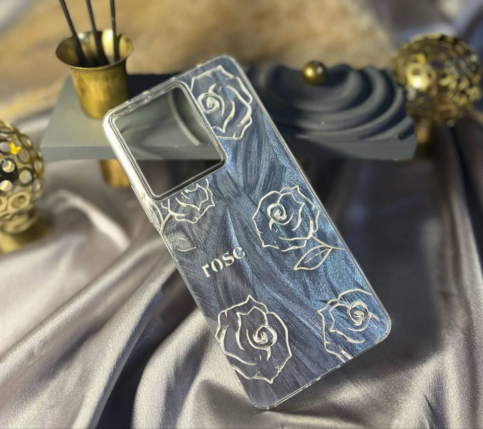 قاب موبایل ماربل گل رز note 13pro 5g / poco x6